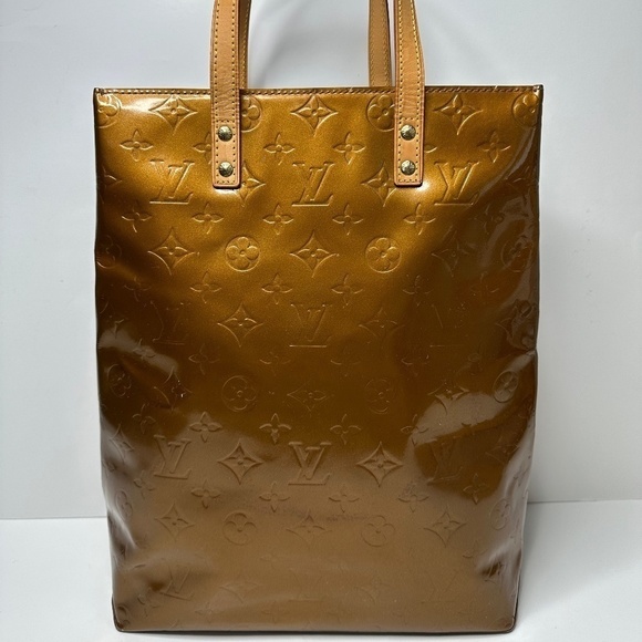 Aunt Louis Vuitton Monogram Vernis Reade MM M91143 Women's Handbag Bronze - Picture 1 of 16